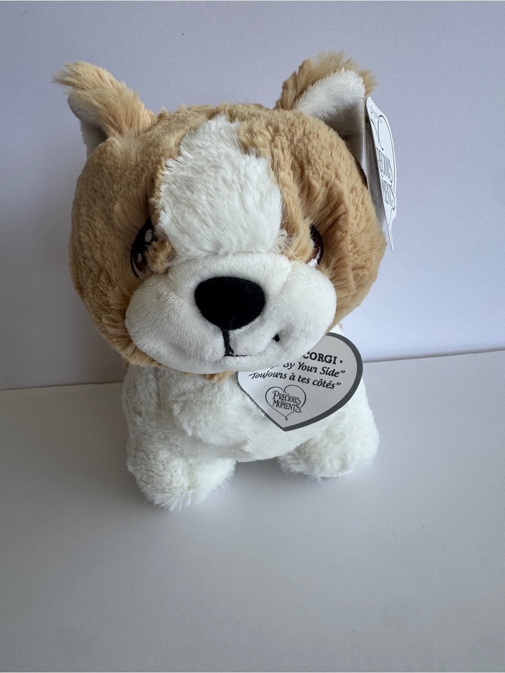 Precious Moments Brown & White Corgi Plush Dog